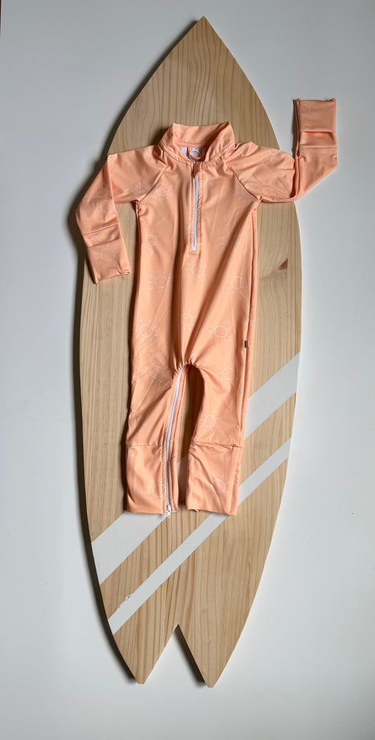 Sunny Bubby Beachwear Full Coverage Sunsuit Swimsuit - Orange